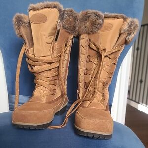 Comfortview Tan Fur-Lined Winter Boots